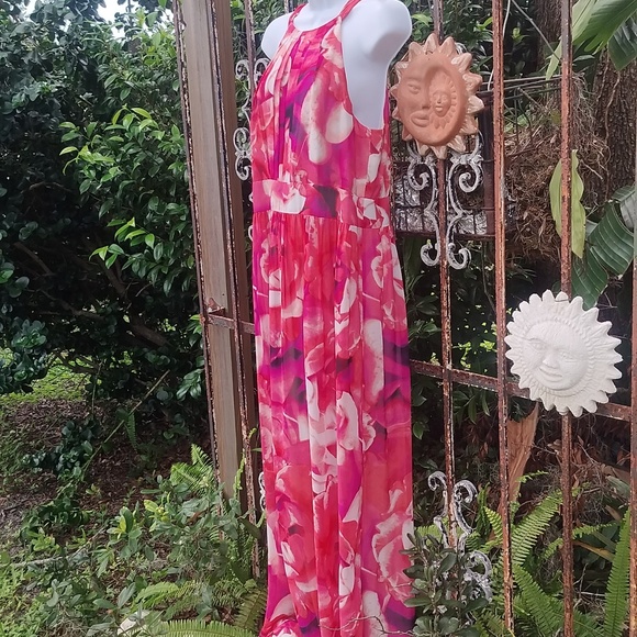 Eliza J Prettiest Sleeveless Floral Maxi Dress Size 14 - Picture 7 of 10